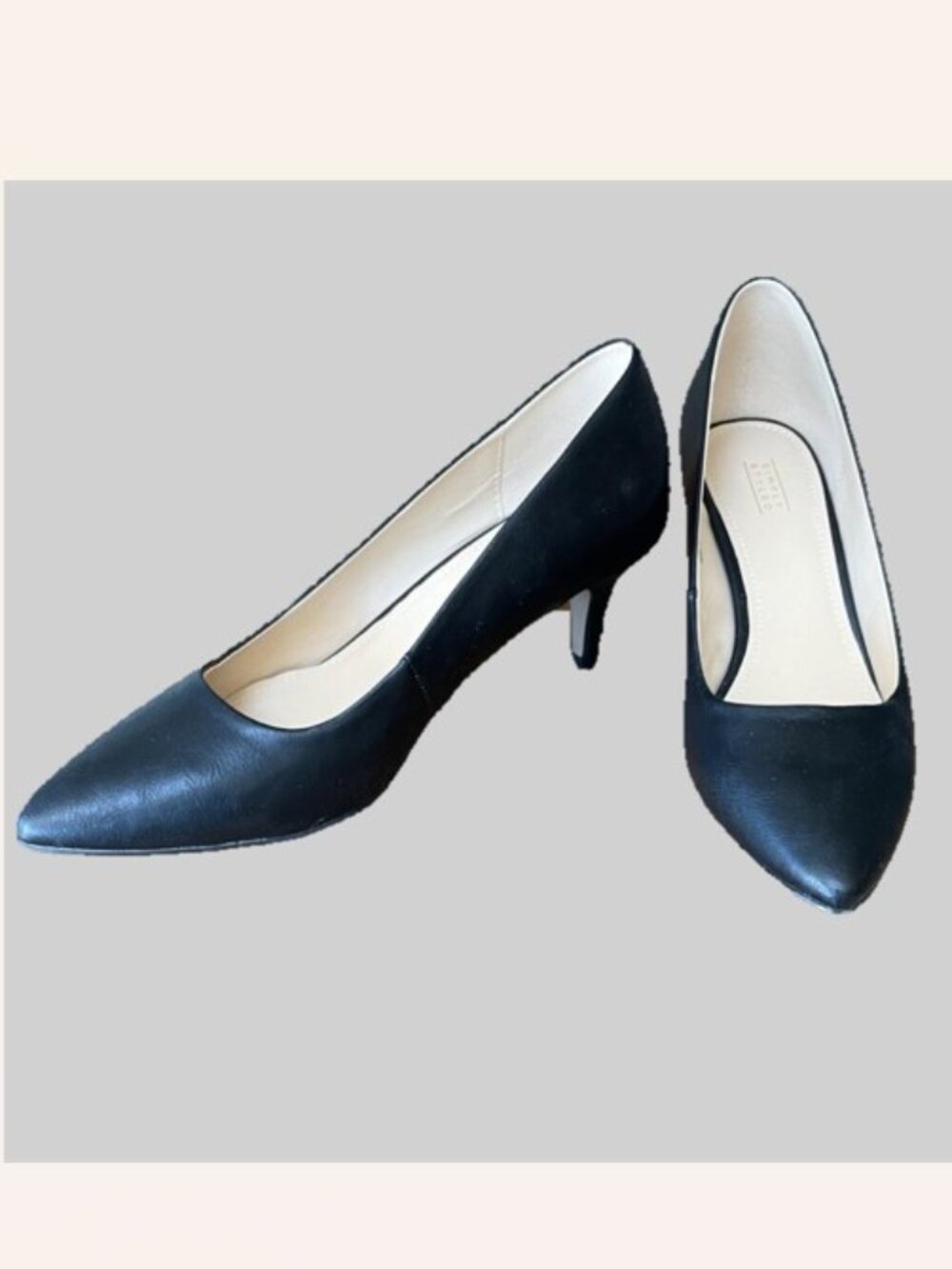 Simply Styled Black Dress Shoes – 8W (New)